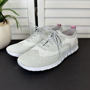 Cole Haan Zerogrand Stitchlite Wingtip Oxford Sneaker Oyster Gray Shoe Size 10 B